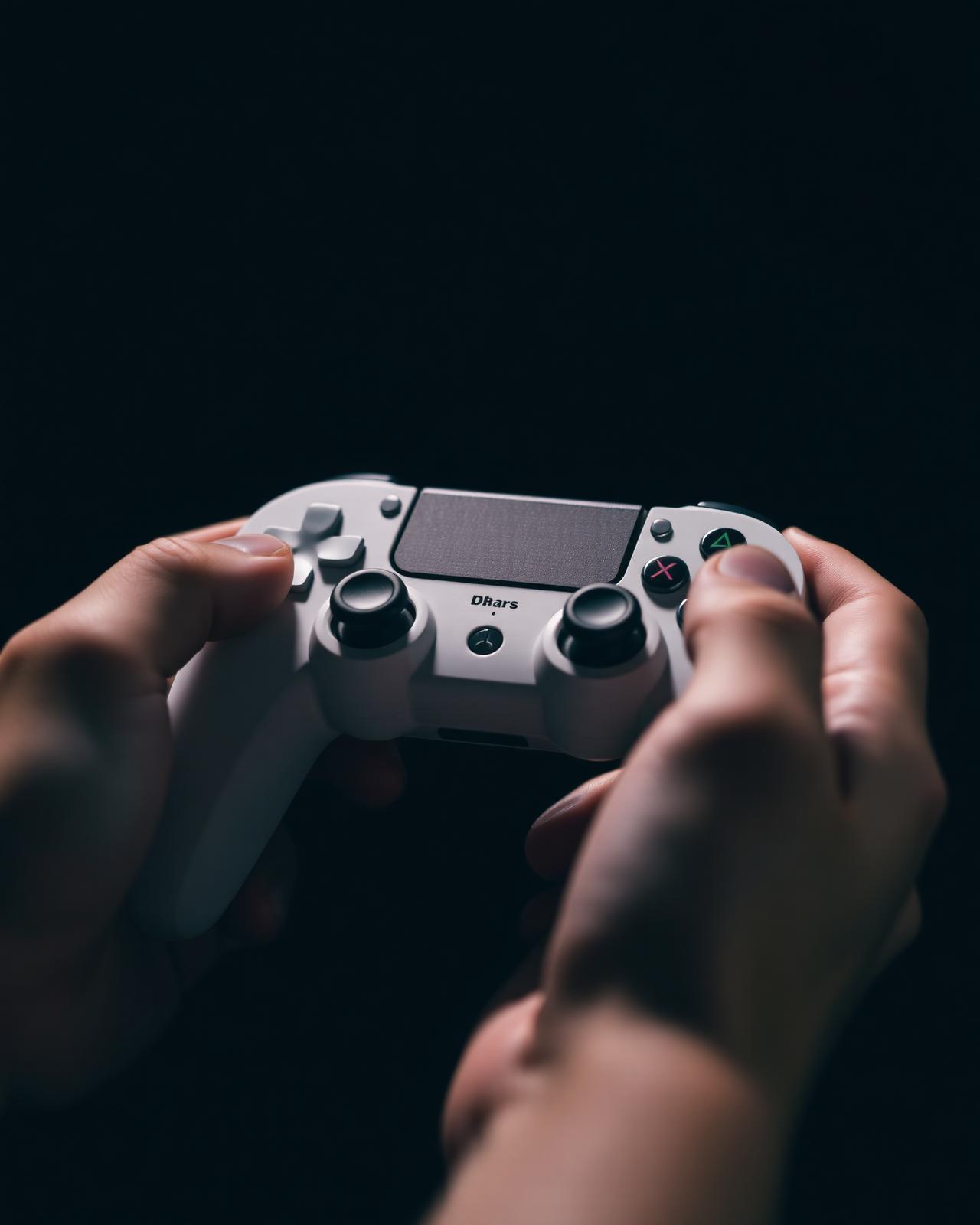 DualSense controller in dark